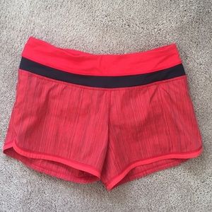Lululemon shorts red and black